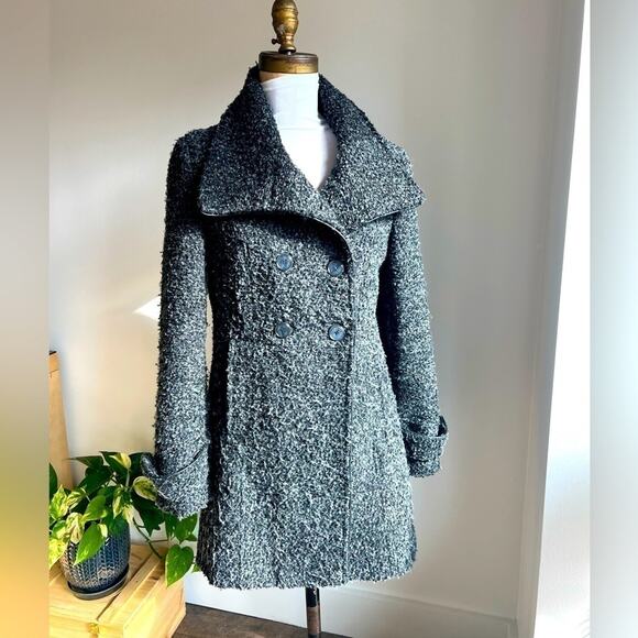 Steve Madden charcoal grey pea coat - Picture 1 of 8